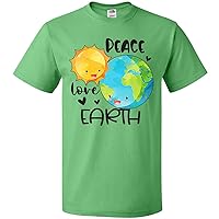 inktastic Earth Day Peace Love Earth T-Shirt