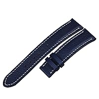 Navy Blue Alran Sully Leather Watch Band, Full Grain Goat Watch Strap 24mm/22mm/20mm/18mm