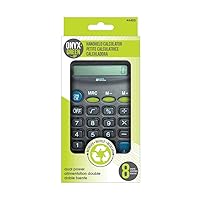 Handheld 8 Digit Calculator, Dual Power, made from Recycled Plastics