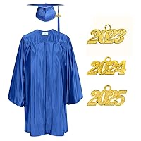 Preschool and Kindergarten Graduation Cap and Gown with Tassel 2024 2023 2025 Year Charm