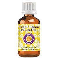 Deve Herbes Pure Peru Balsam Essential Oil (Myroxylon pereirae) Steam Distilled 100ml (3.38 oz)