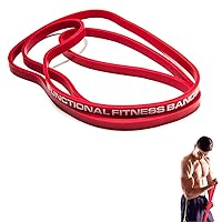 Rubberbanditz- Functional Fitness Pull Up Assistance Bands - Set of 1 Resistance Heavy Duty Workout Exercise Stretch Fitness Bands Assist Set for Body, Instruction Guide (Red: 1/2