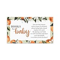 Little Cutie Books For Baby Shower Request Cards / 50 Adorable Citrus Fruit Invitation Inserts / 2