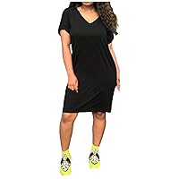 Sexy Long Sleeve Dress for Women, Festival Work-Out Dress for Ladies Trending Plus Size Short Sleeve Thin