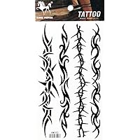 1 Sheet Vintage Barbed Wire Creeper Vine Waterproof Tattoos Stickers Pattern style Henna Make up neck shoulder upper arm thigh Body Art Tattoo for Women Men Sexy Fake