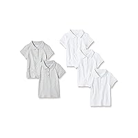 Amazon Essentials Girls and Toddlers' Uniform Short-Sleeve Interlock Polo Shirt, Multipacks