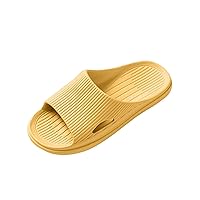 Fluff Yeah Slides for Women Ladies Couple Slippers Bathroom Slippers Flat Solid Color Stripe Bathroom Slippers