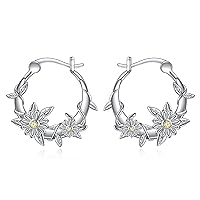 Animal Earrings Sterling Silver Cute Small Animal Hoop Earrings Jewelry Gifts for Women Girls