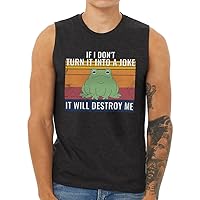 It Will Destroy Me Men's Muscle Tank - Frog Men's Sleeveless T-Shirt - Trendy Tank