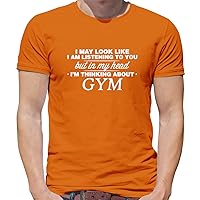 in My Head I'm Thinking About Gym - Mens Premium Cotton T-Shirt
