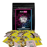 NottyBoy Mix Collection of Extra Dotted, Ultra Ribbed, Contoured, Delay Infinity Condoms (2000 Count)