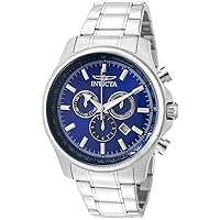 Invicta Men's 1834 Specialty Chronograph Blue Dial Stainless Steel Watch