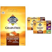 Nature's Recipe Grain Free Chicken, Sweet Potato & Pumpkin 24 Pounds Dry Dog Food + Grain Free Chicken Recipes Variety Pack 2.75 Ounce (Pack of 24) Wet Dog Food Bundle