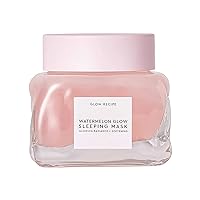 Glow Recipe Mini Watermelon Sleeping Mask - Hydrating, Pore Refining Overnight Face Mask with AHAs, Hyaluronic Acid + Pumpkin Seed Extract - Anti-Aging Gel Mask for Soft, Glowing Skin (30ml / 1oz)