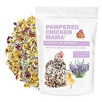 Pampered Chicken Mama Floral Nesting Herbs for Chickens (16 Ounces/1 Pound) | Relaxation Blend for Chick Brooder Box, Chicken Coop Bedding | Scent of Spring