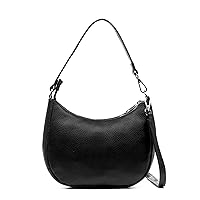 FIRENZE ARTEGIANI. Altivole Shoulder Bag and Handbag Genuine Leather Dollar Finish 21 x 6.5 x 16 cm Colour: Black, Black/White, Utility