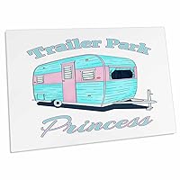 3dRose Funny Camping Trailer Park Princess for All who Love to... - Desk Pad Place Mats (dpd-296249-1)