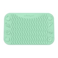 SenseAbles Finger Foods Placemat – Silicone Feeding Mat for Baby High Chairs or Table - Dishwasher Safe – Mint