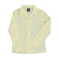 Big Girls' L/S Notched Collar Blouse (Sizes 7-20)