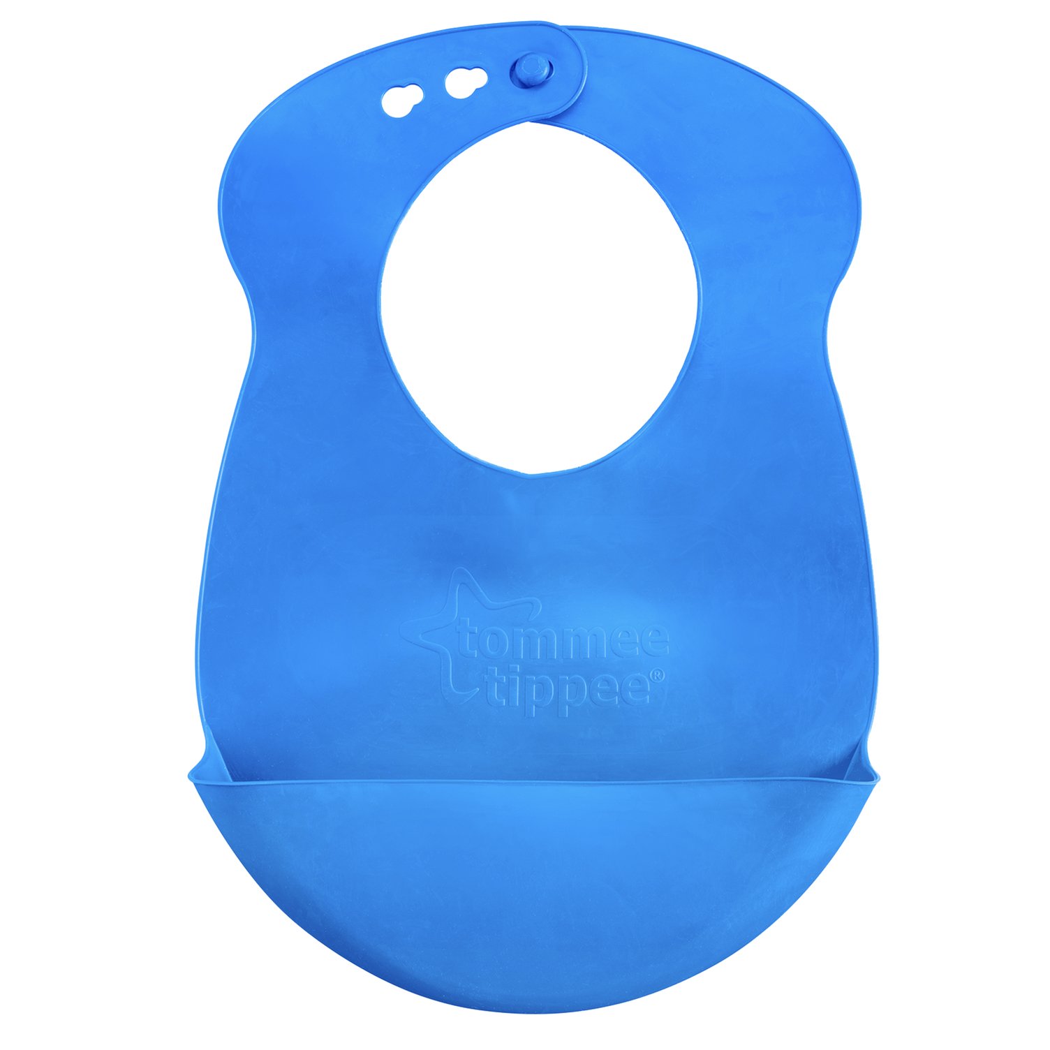Tommee Tippee Easi-Roll Baby Bib, Crumb & Drip Catcher, Blue & Green - 7+ Months, 2 Count