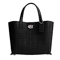 Coach Womens Embossed Croc Willow Tote 24