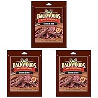 Products Backwoods Sweet & Hot Jerky Seasoning, Ideal for Wild Game and Domestic Meat, Seasons Up to 5 Pounds of Meat, 5.8 Ounce Packet with Pre-Measured Cure Packet Included (Pack of 3)
