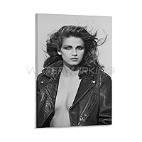 Vintage Gia Carangi Poster,Gia Carangi Fashion Art (10) Canvas Painting Wall Art Poster for Bedroom Living Room Decor 08x12inch(20x30cm) Frame-style
