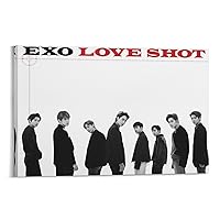 EXO Love Shot Member For Room KPOP ARTIST Prints Painting Nordic Decoration Living Room Home Decor 24x36inch(60x90cm)