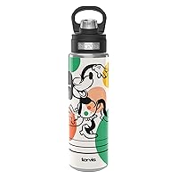 Tervis Disney Minnie Mouse Delight Triple Walled Insulated Tumbler Travel Cup Keeps Drinks Cold, 24oz Wide Mouth Bottle, Stainless Steel