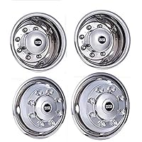 Pacific Dualies 33-1950 Polished 19.5 Inch 8 Lug Stainless Steel Wheel Stimulator Kit for 1990-2010 Chevy GMC 4500/5500/6500 Truck 1990-2003 Ford F650