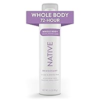 Native Whole Body Deodorant Spray Contains Naturally Derived Ingredients | Deodorant for Men & Women, 72 Hour Odor Protection, Aluminum Free with Coconut Oil and Shea Butter | Lilac & White Tea