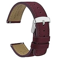 WOCCI Retro Watch Bands, Nubuck Leather, Quick Release Replacement Straps, Stainless Steel Buckle, Band Width 18mm 20mm 22mm