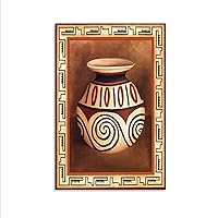 Vintage Southwest Pottery African Clay Pot Porcelain Poster Abstract Art Poster (1) Canvas Painting Wall Art Poster for Bedroom Living Room Decor 16x24inch(40x60cm) Unframe-style