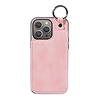 ONNAT- Leather Case for iPhone 15 Pro Max/15 Pro/15 Plus/15 Magnetic Closure Soft Cover with Flip Wallet RFID Blocking Card Slot Kickstand Cover (Pink2,15 Pro'')