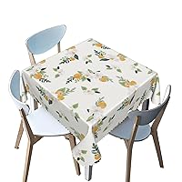 fruit pattern Tablecloth Square,flower theme,Stain and Wrinkle Resistant Table Cloth Square Table Cover Overlay Cloth,for Birthday Cake Table Holiday Banquet Decoration（multicolor，40 x 40 Inch）