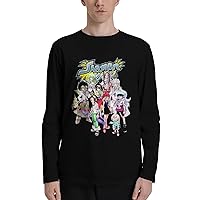 Anime Shaman King T Shirt Mens Summer Round Neck Clothes Casual Long Sleeve Tee Black