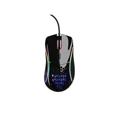 Model D Wired Gaming Mouse - 68g Superlight Honeycomb Design, RGB,  Ergonomic, Pixart 3360 Sensor, Omron Switches, PTFE Feet, 6 Buttons - Matte  White