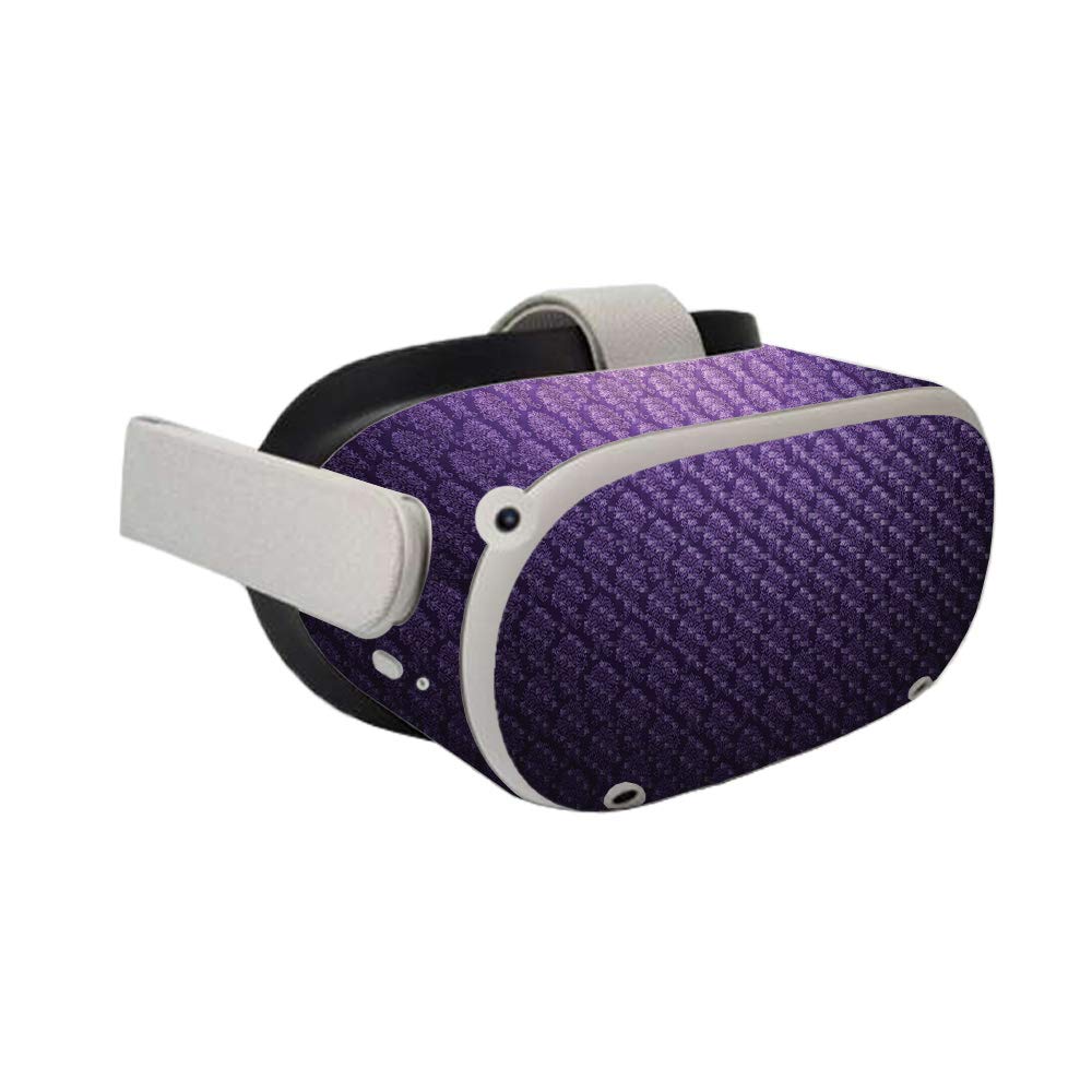 MightySkins Carbon Fiber Skin Compatible with Oculus Quest 2 - Antique Purple | Protective, Durable Textured Carbon Fiber Finish | Easy to Apply | Made in The USA (CF-OCQU2-Antique Purple)