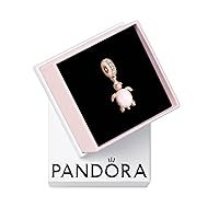 Pandora Murano Glass Pink Sea Turtle Dangle Charm Bracelet Charm Moments Bracelets - Gift for Women - Stunning Women's Jewelry - Made Rose & Cubic Zirconia