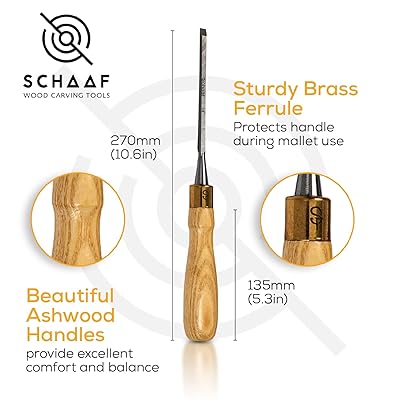 Schaaf Tools 4-Piece Wood Chisel Set, Finely Crafted Woodworking Hand  Tools, Durable Cr-V Steel Bevel Edged Blade Tempered to 60HRc
