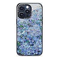 CASETiFY Impact Case for iPhone 15 Pro Max [4X Military Grade Drop Tested / 8.2ft Drop Protection/Compatible with Magsafe] - Paint Prints - Nantucket Blue Hydrangeas - Classic Blue