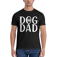 Men's Cotton T-Shirt Tees, Yorkshire Terrier Dad Graphic Fashion Short Sleeve Tee S-6XL