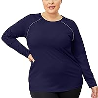 FOREYOND Women's Plus Size Workout Tops Moisture Wicking T Shirts Long Sleeve Athletic Tops Lightweight Yoga Shirts