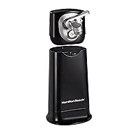 Hamilton Beach 2-in-1 Electric Automatic Can Opener for Kitchen with Hands-Free Removable Walking Head, Cordless & Rechargeable, Easy-Clean Detachable Blade and Cutting Lever, Black (76611F)