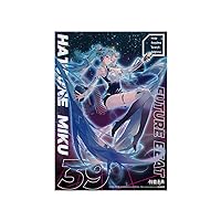 Anime Poster Miku Decorative Painting 3D Lenticular Craft PVC Wall Picture Art Living Room Posters Bedroom Painting Cosplay Figure 16.5x11.7inch(42x29.7cm)