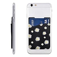 Daisy Yellow Flower Phone Card Holder, Stick On ID Credit Card Wallet Phone Case Pouch Sleeve Pocket for iPhone, Android and All Smartphones