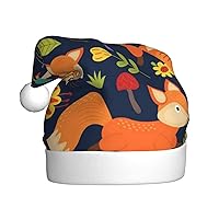 Mqgmzotters Print Unisex Christmas Hat Elf Hats Santa Hat Adults Xmas Hat For Xmas Gifts Decorations