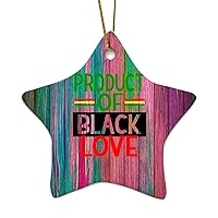 Black LoveBlack Love Made Me, Kids, Black Love Matters Art, Black Family Housewarming Gift New Home Gift Hanging Keepsake Wreaths for Home Party Commemorative Pendants for Friends 3 Inches Double Side