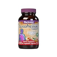 Bluebonnet Targeted Choice Blood Pressure Support WholeFood Based Vascular Defense, Cellular & Heart Health Support with CoQ10 & Amino Acids - Non-GMO, Gluten-Free, Vegan - 60 Veggie Capsules