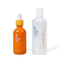 Multi-Vitamin Skincare Set Included Multi-Vitamin C Serum & Multi-Vitamin Refresh Toner